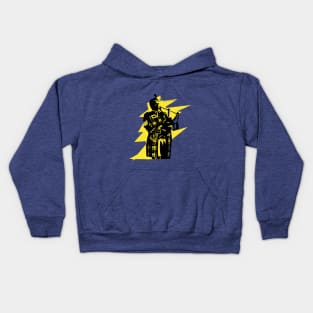 Standing Bagpiper - abstract Kids Hoodie